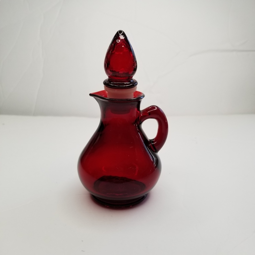 VINTAGE AVON RUBY RED GLASS DECANTER/BOTTLE Number 13
